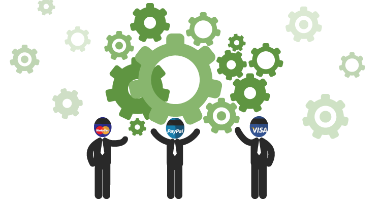 PayPal Partners Visa and Master Card