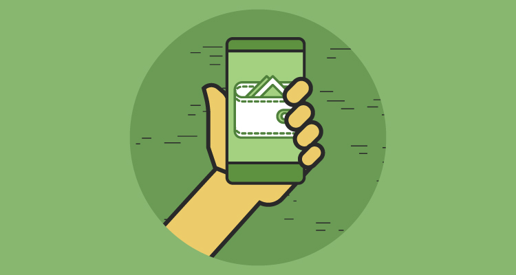 mobile wallet in your hand